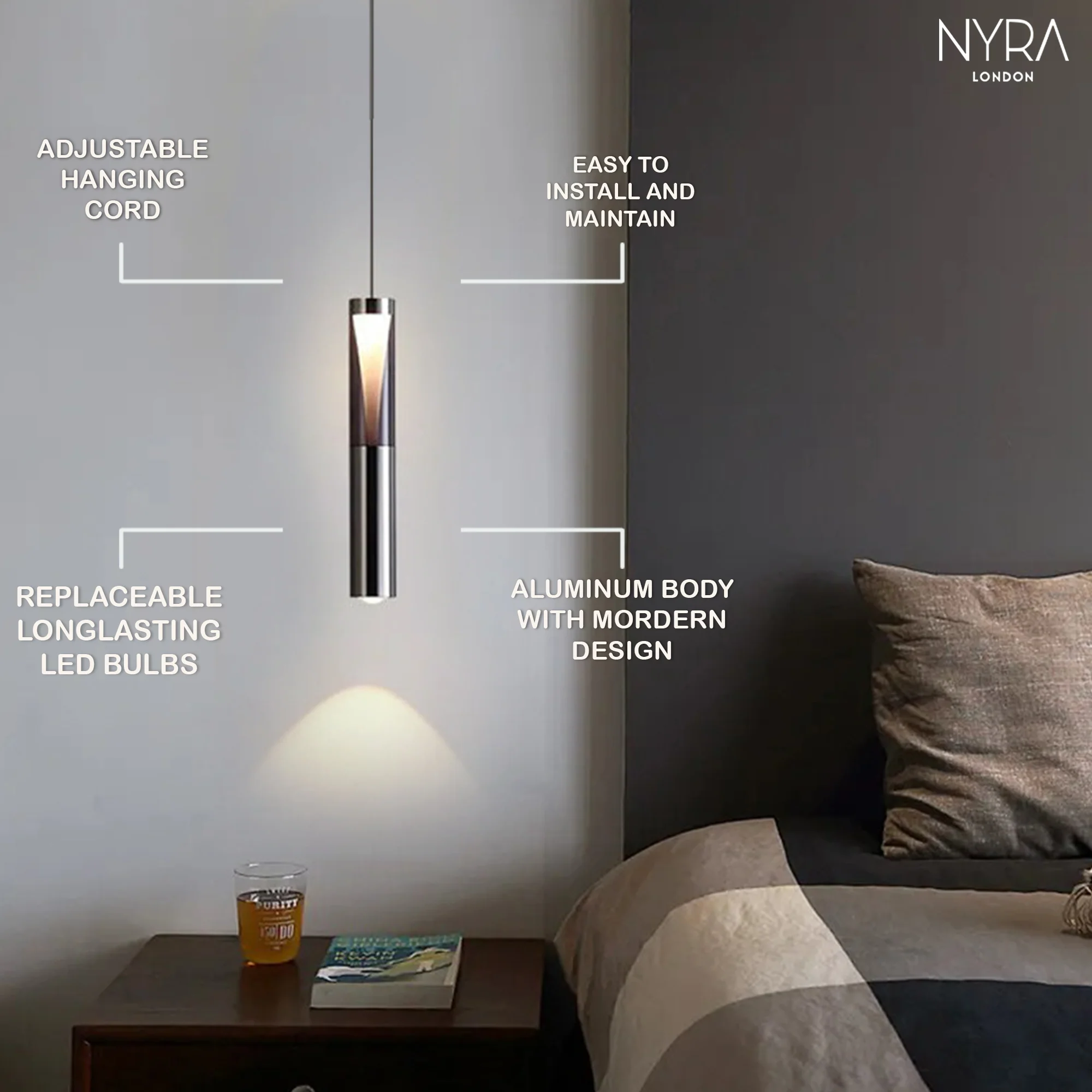Rayvia Tube Pendant Light - Image 5