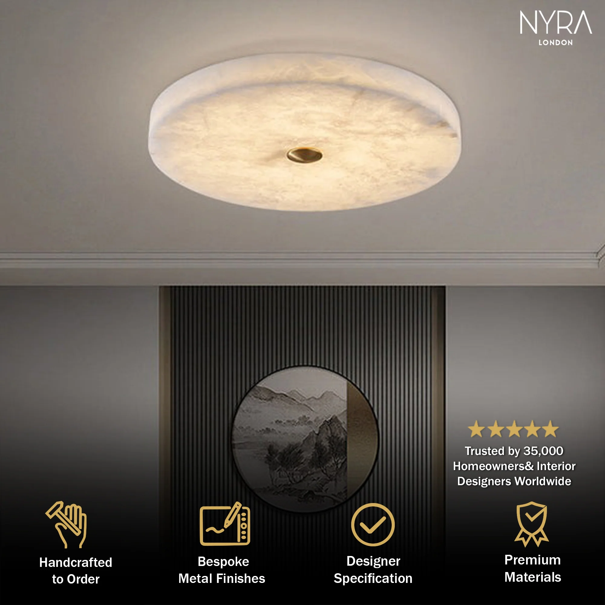 Rhea Alabaster Ceiling Light - Image 2