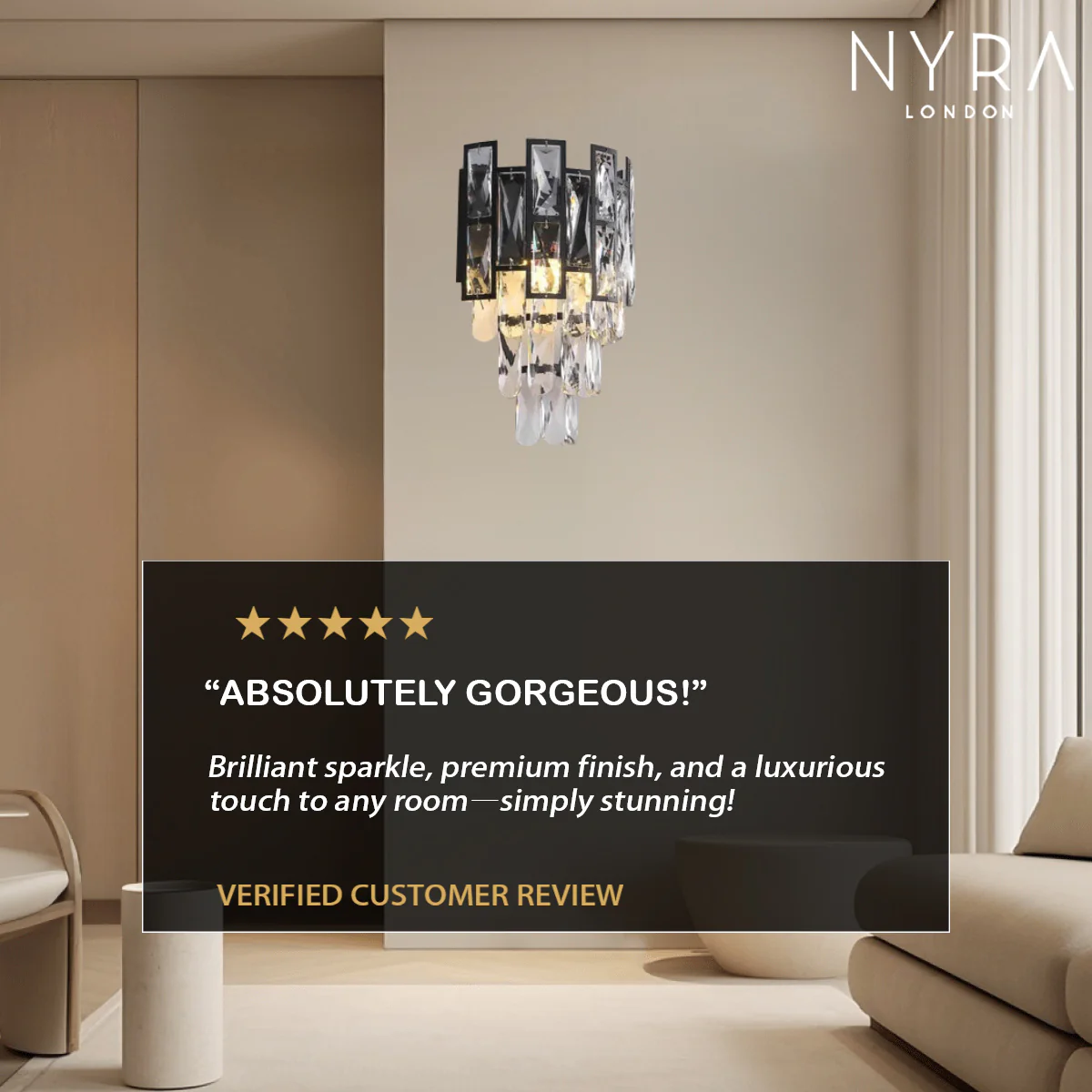 Rochelle Crystal Wall Lamps - Image 5