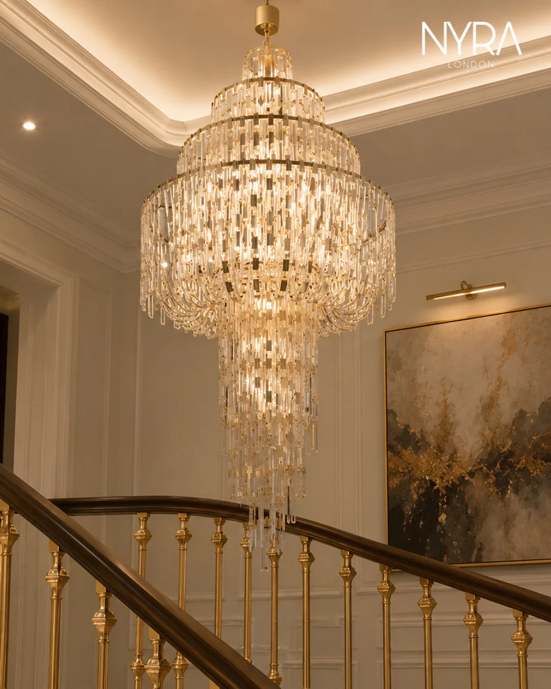 Rovix Multi-tiered Crystal Buckles Chandelier - Image 15