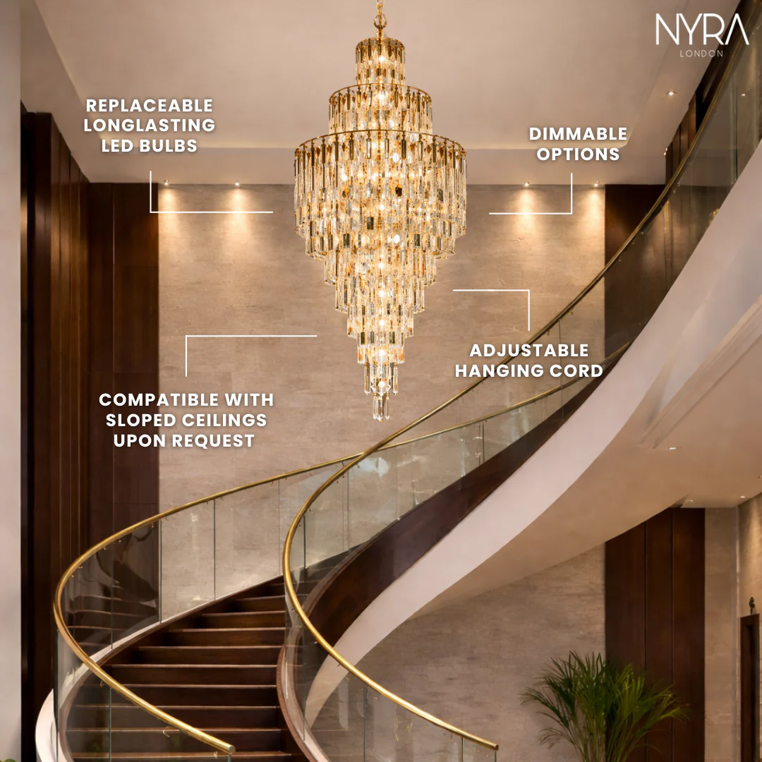 Rovix Multi-tiered Crystal Buckles Chandelier - Image 6