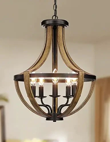Rustic Glow Farmhouse Chandelier - Image 3