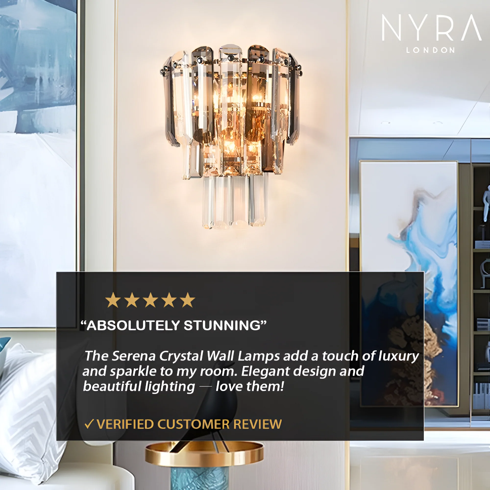 Serena Crystal Wall Lamps - Image 4