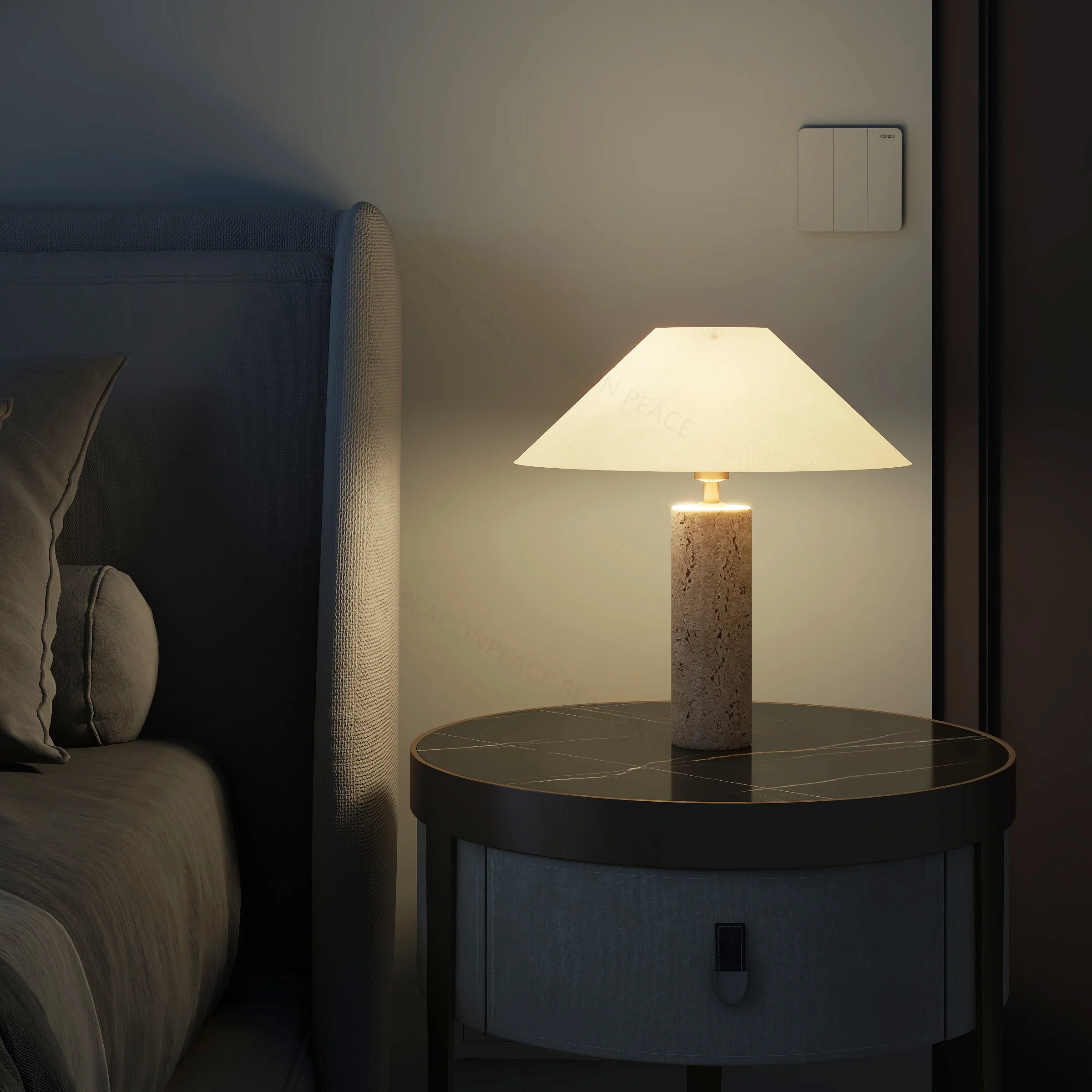 Serena Travertine Table Lamp - Image 4