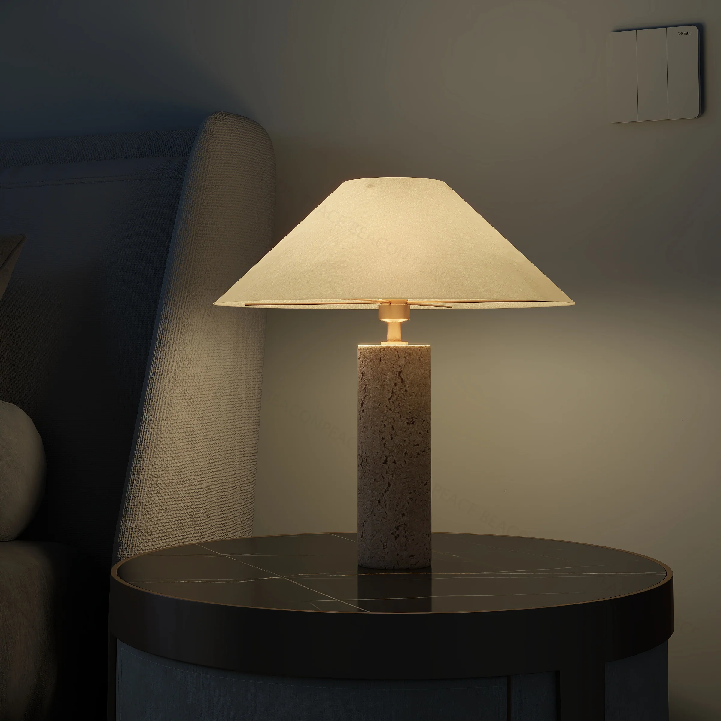 Serena Travertine Table Lamp - Image 5