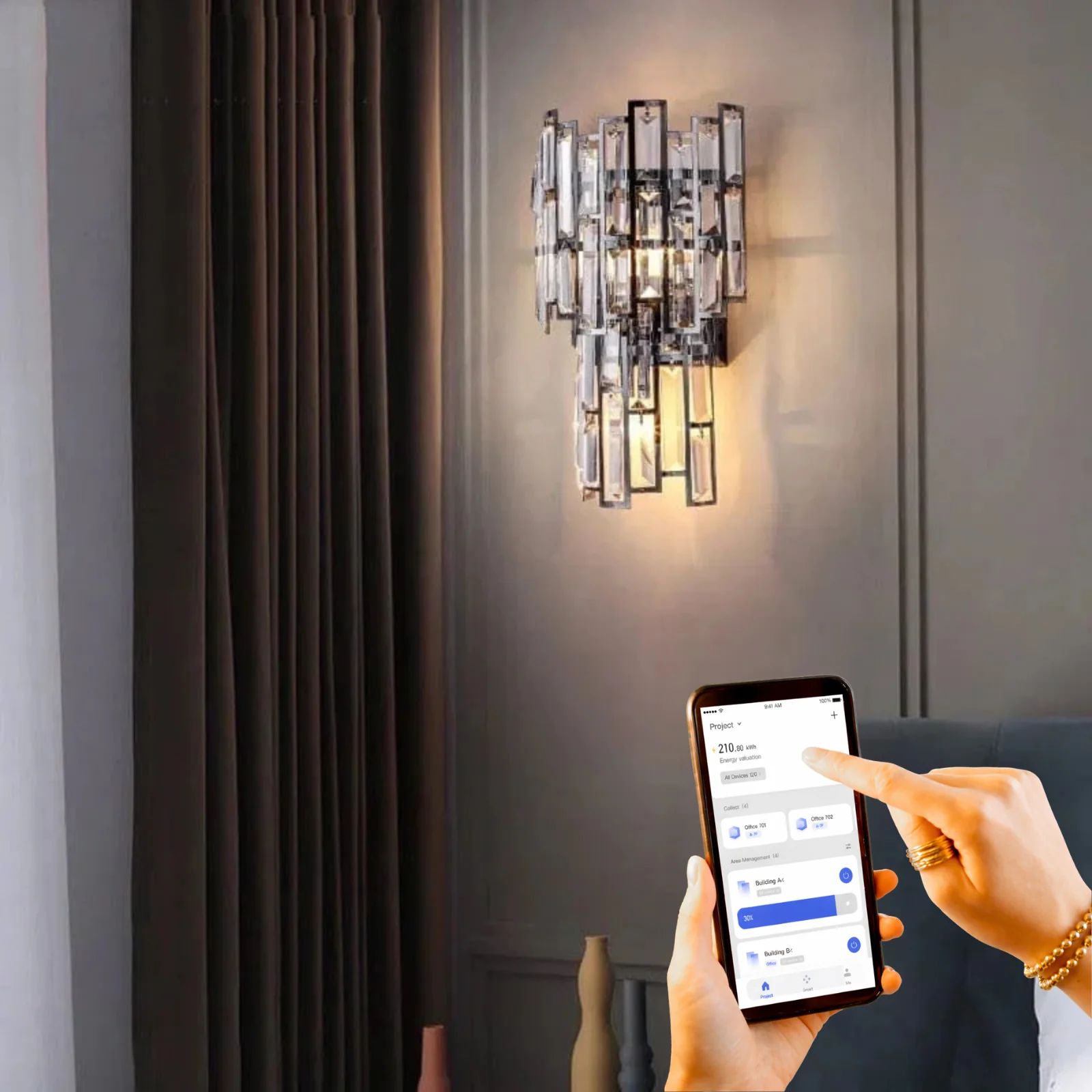 Shanice Crystal Wall Lamp - Image 25