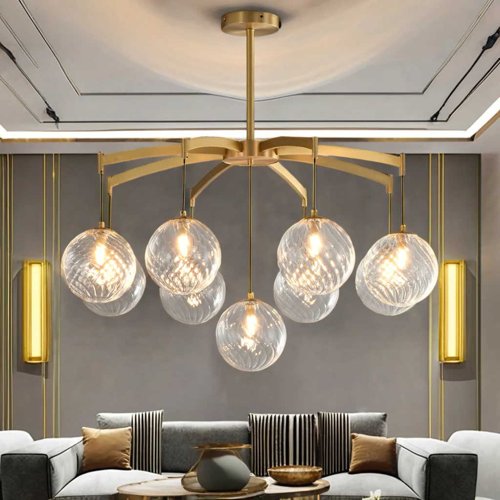 Shineza Modern Bubble Glass Ball Chandeliers - Image 11