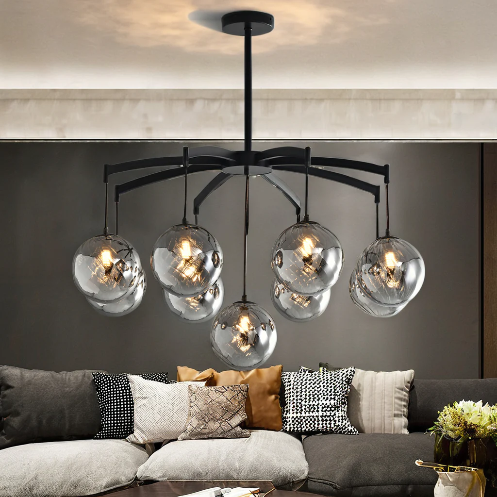 Shineza Modern Bubble Glass Ball Chandeliers - Image 12