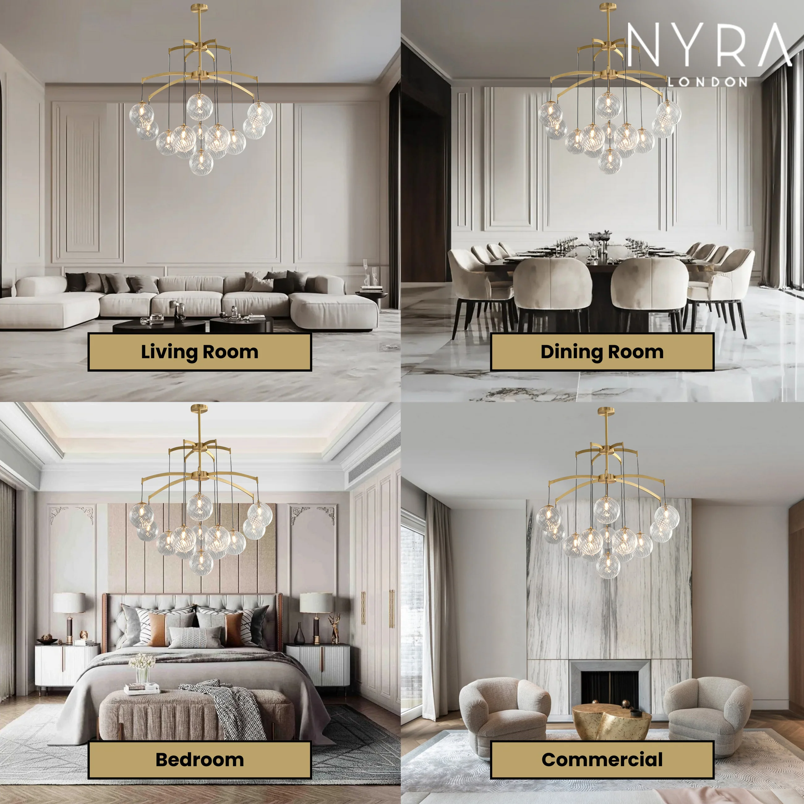Shineza Modern Bubble Glass Ball Chandeliers - Image 3