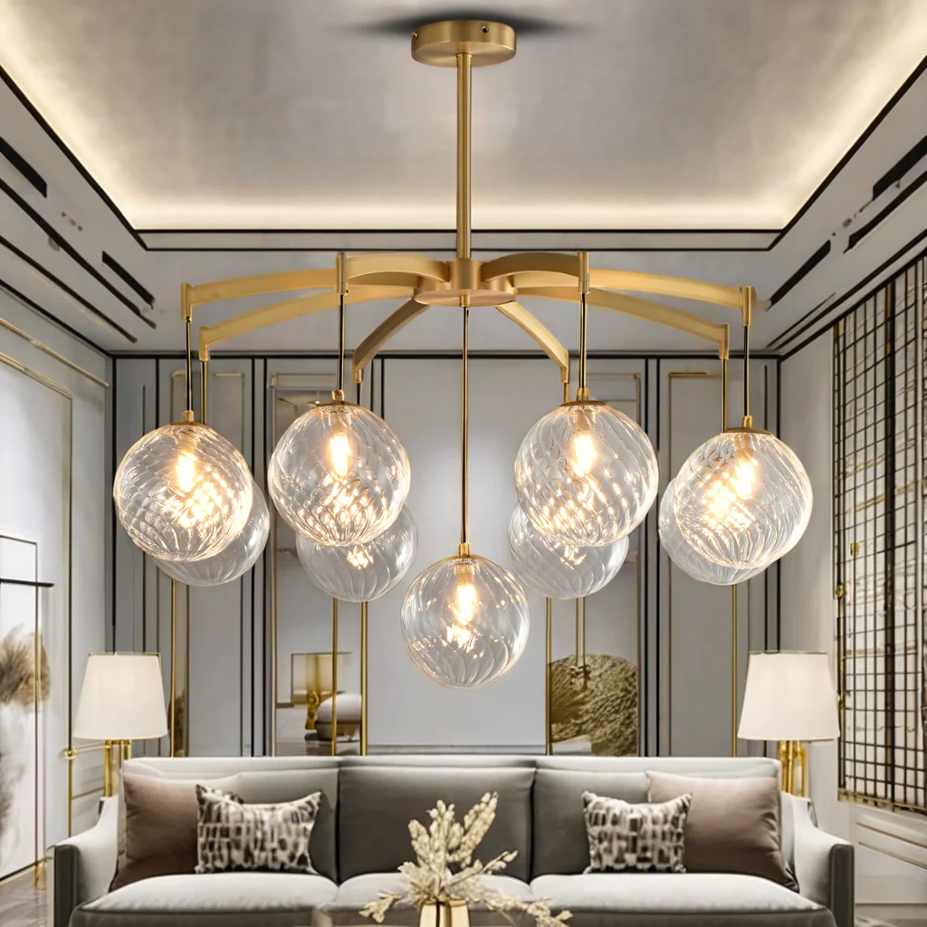 Shineza Modern Bubble Glass Ball Chandeliers - Image 7