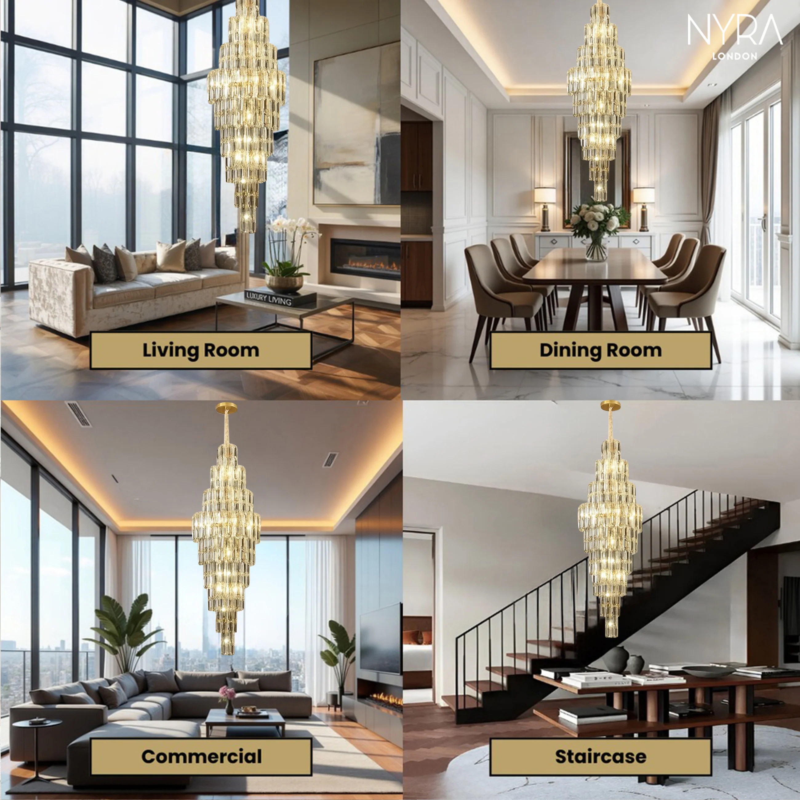 Shyra Staircase Crystal Chandelier - Image 4