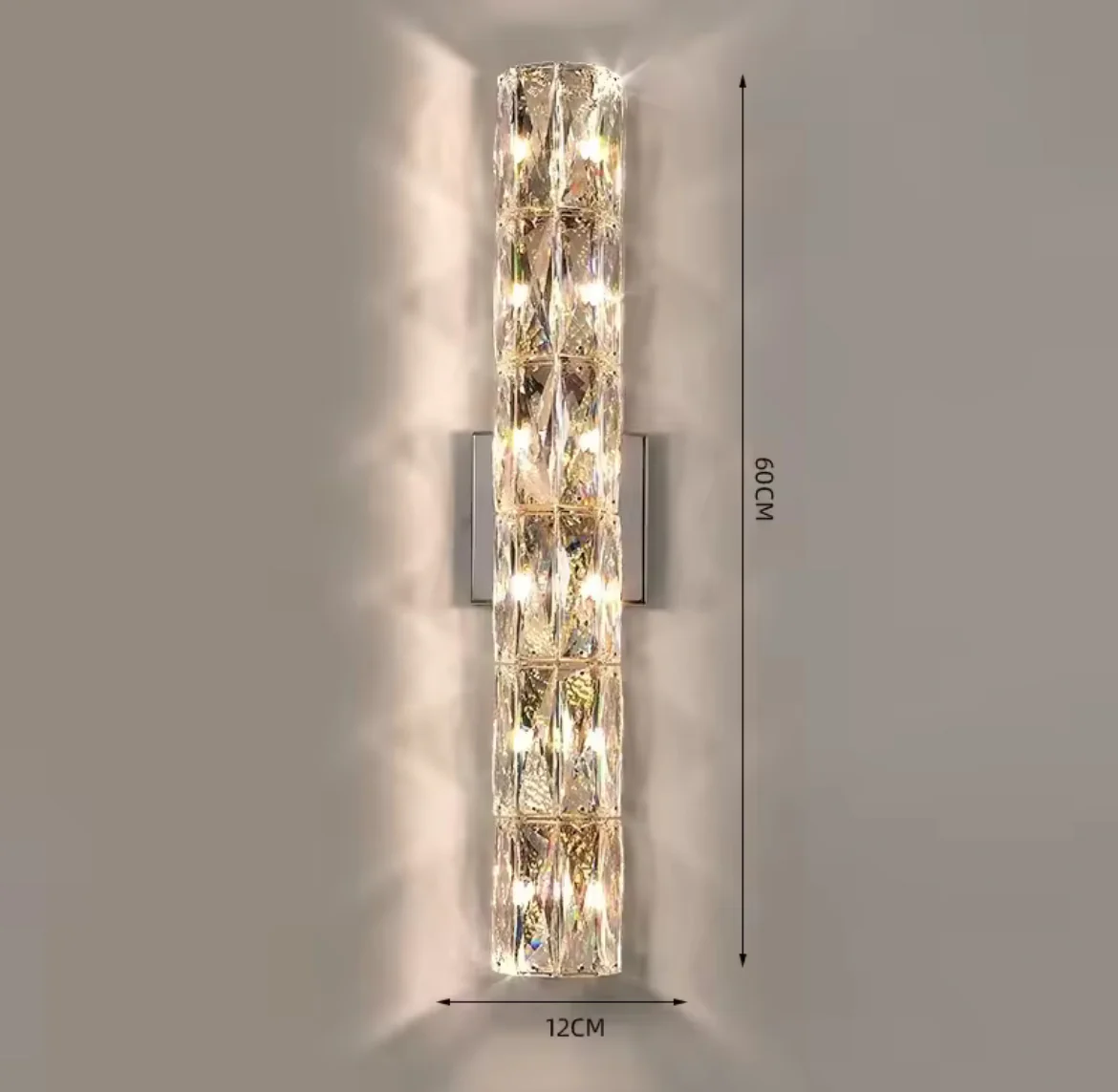 Silver Spark Crystal Wall Lamp - Image 4