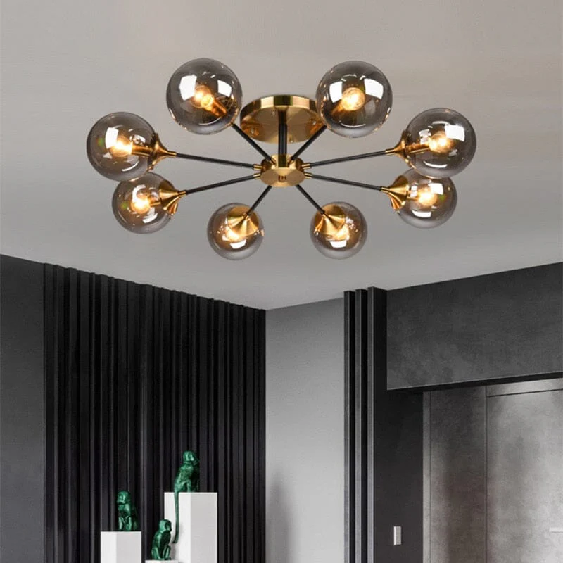 Jade Glass Ball Chandelier