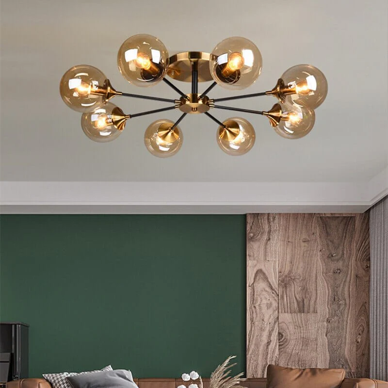 Jade Glass Ball Chandelier - Image 2