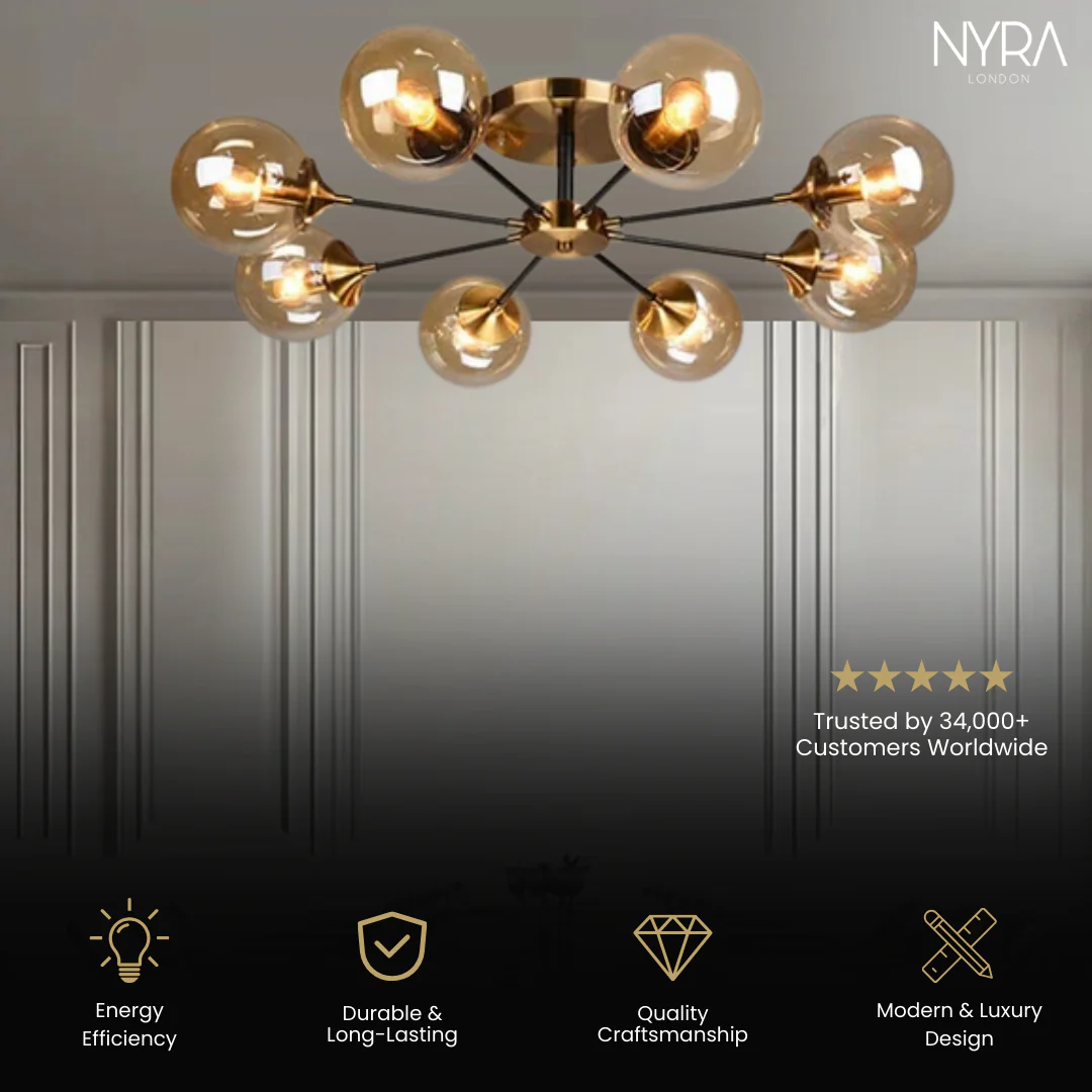 Jade Glass Ball Chandelier - Image 3
