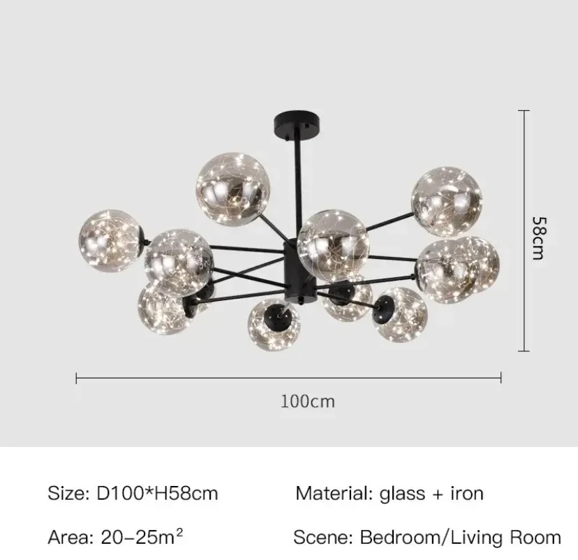 Magic Bean Glass Chandelier - Image 11