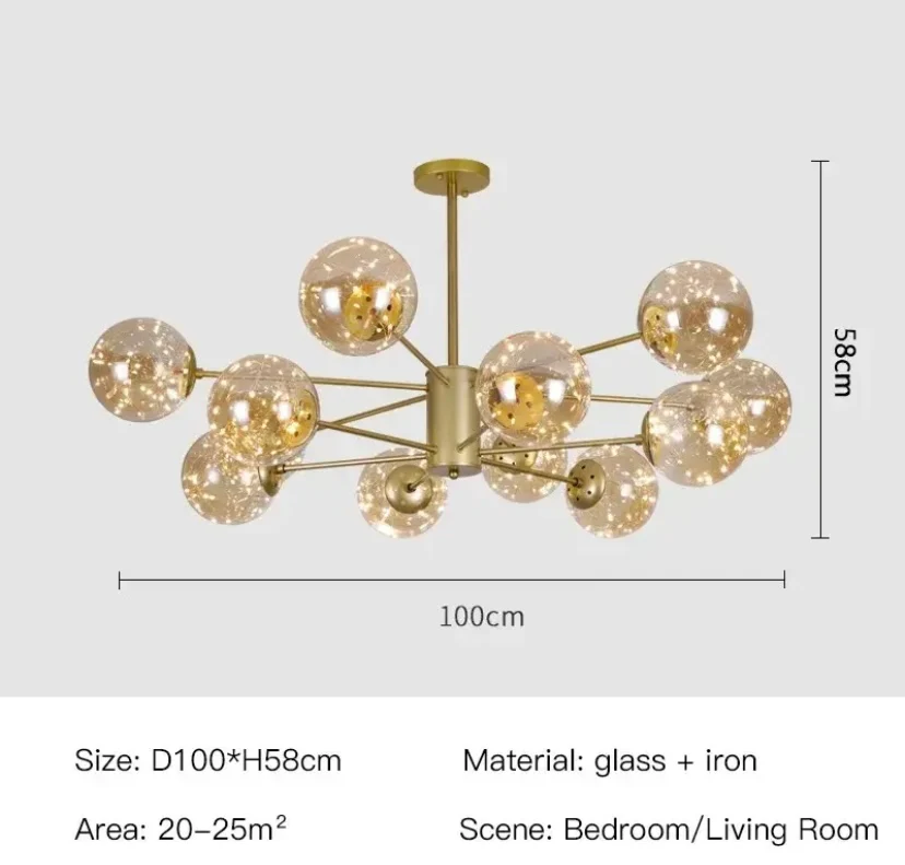 Magic Bean Glass Chandelier - Image 14