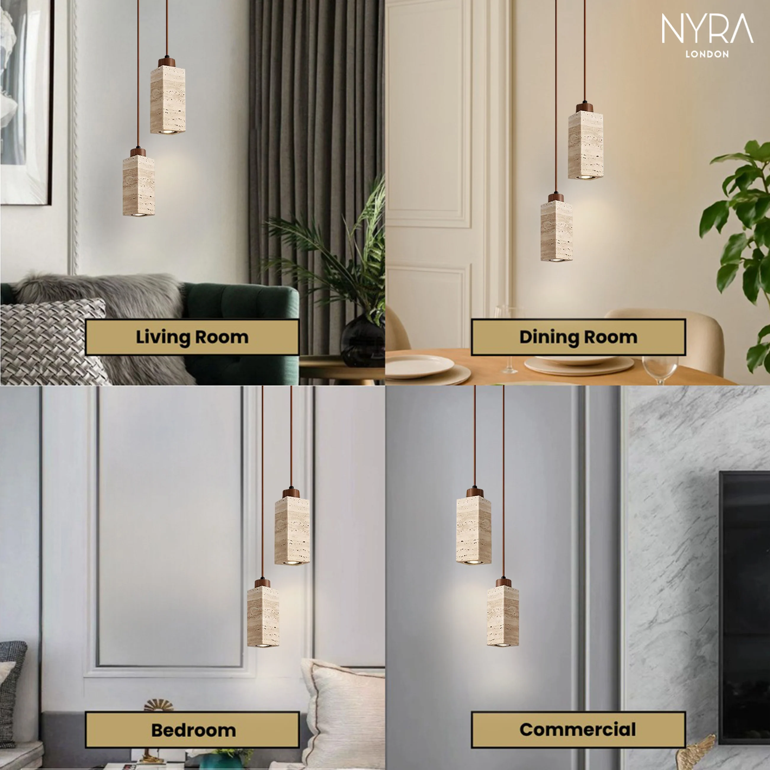 Terrano Stone Pendant Light - Image 4
