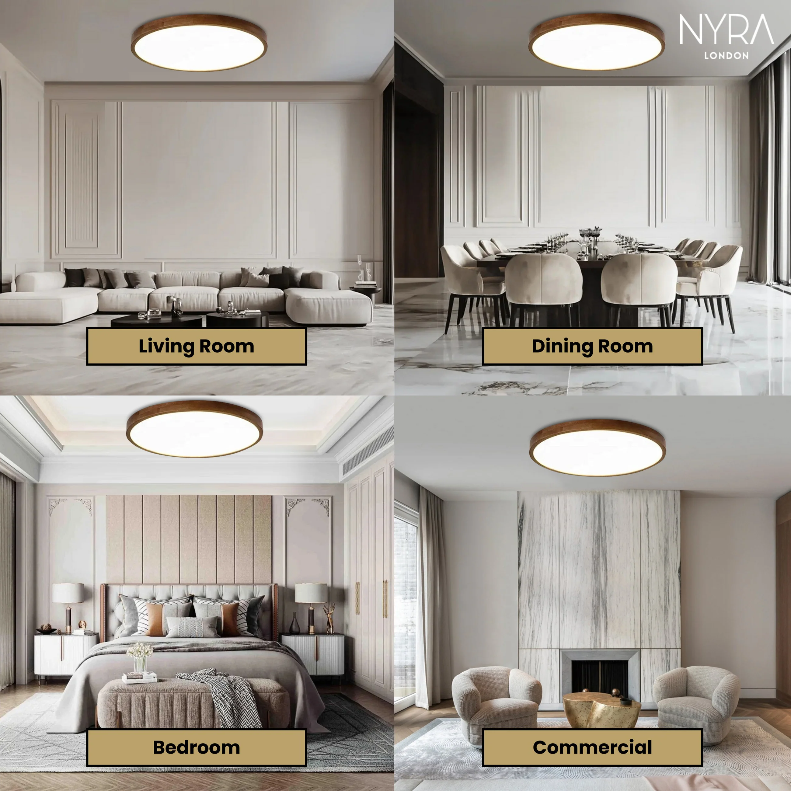 Tevin Wooden Ceiling Lamps - Image 3