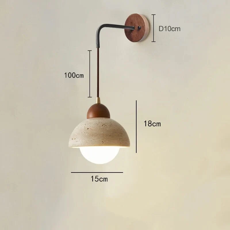 Tia Travertine Wall Lamp - Image 9