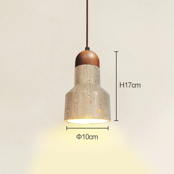 Travertine Round Wabi Pendants - Image 4