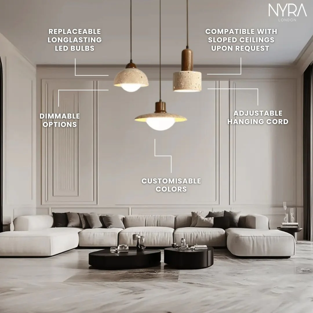 Travertine Wabi Pendants - Image 5