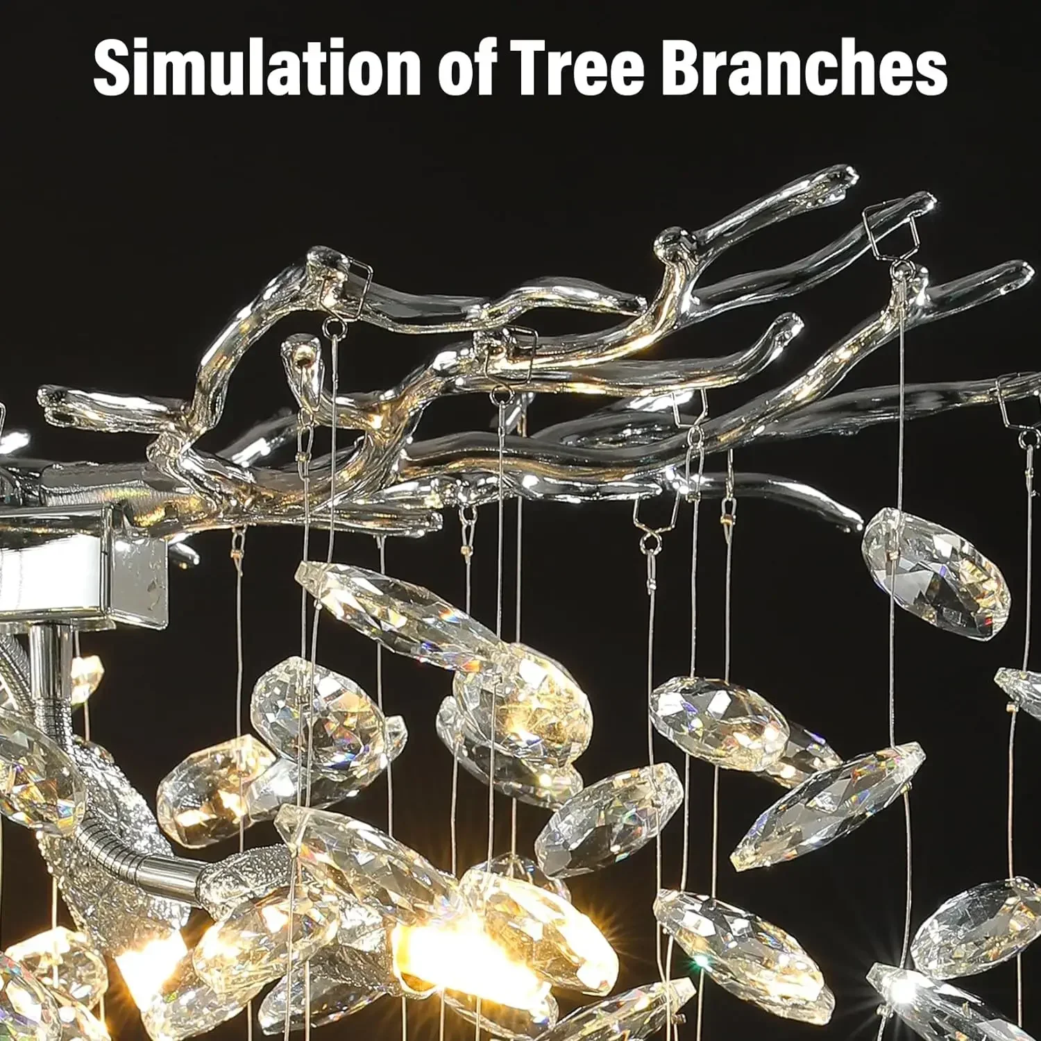 NYRA Chrome Branch Chandelier - Image 17
