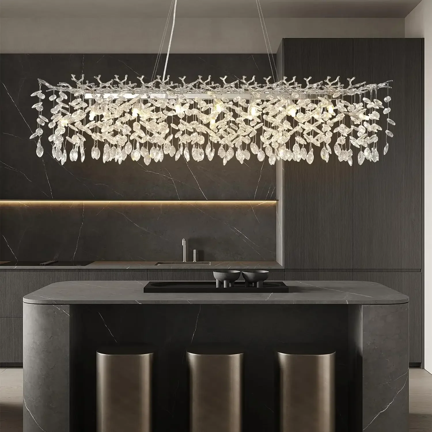 NYRA Chrome Branch Chandelier - Image 2