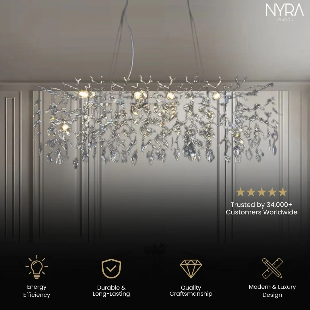 NYRA Chrome Branch Chandelier - Image 3