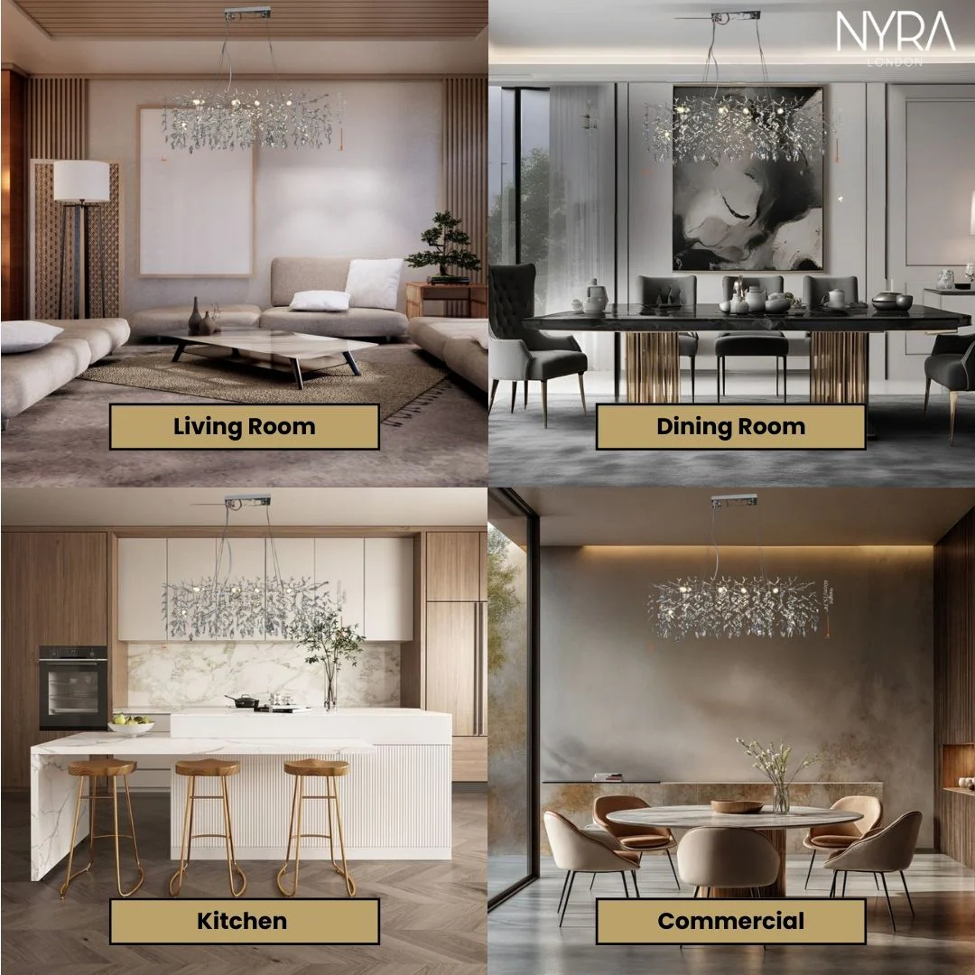NYRA Chrome Branch Chandelier - Image 4
