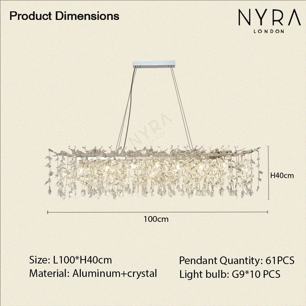 NYRA Chrome Branch Chandelier - Image 9