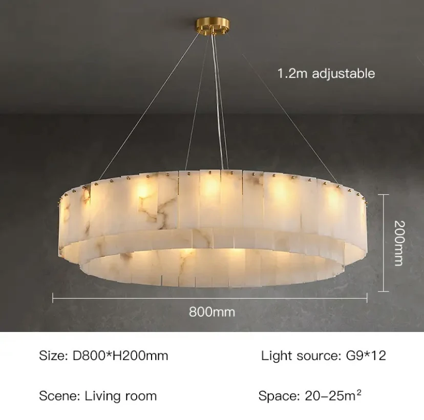 Unity Alabaster Chandelier - Image 16