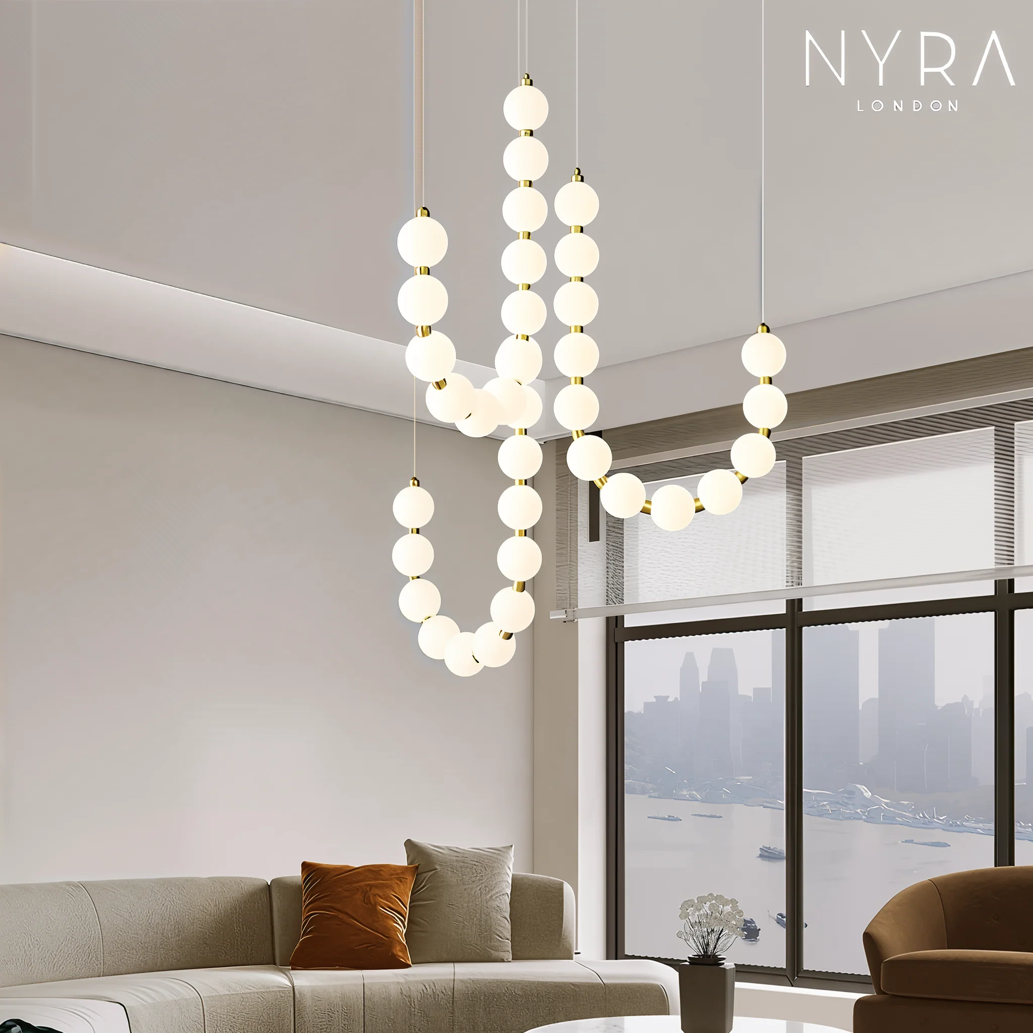 Vera Pearl Spiral Chandelier - Image 10