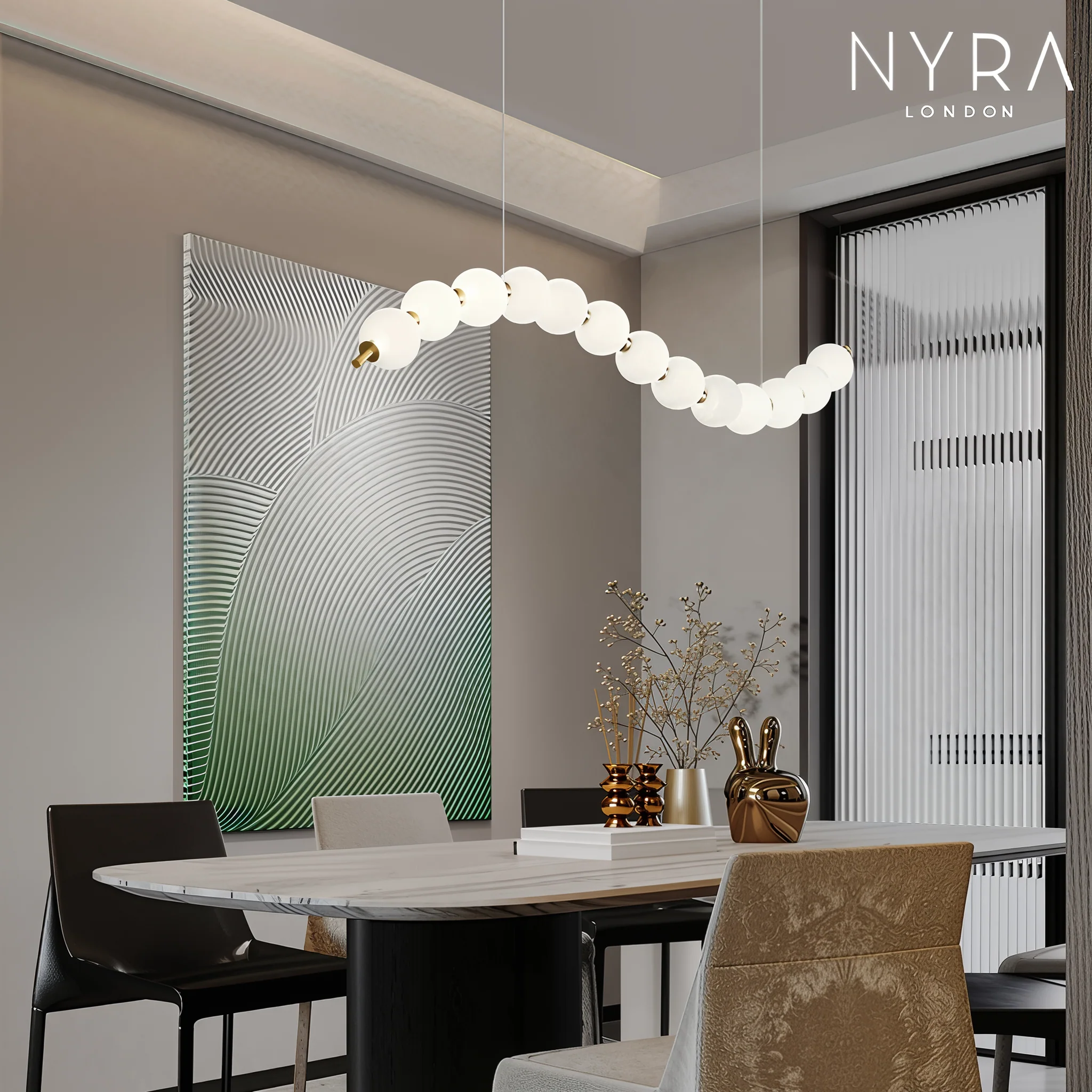 Vera Pearl Spiral Chandelier - Image 14