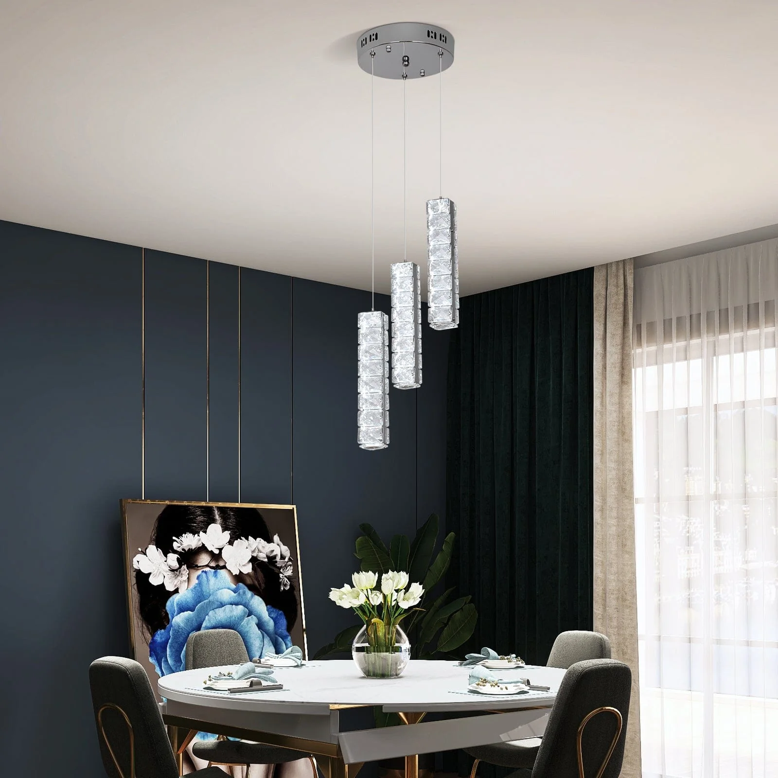 Vertical Crystal Luxury LED Chandelier - Image 13