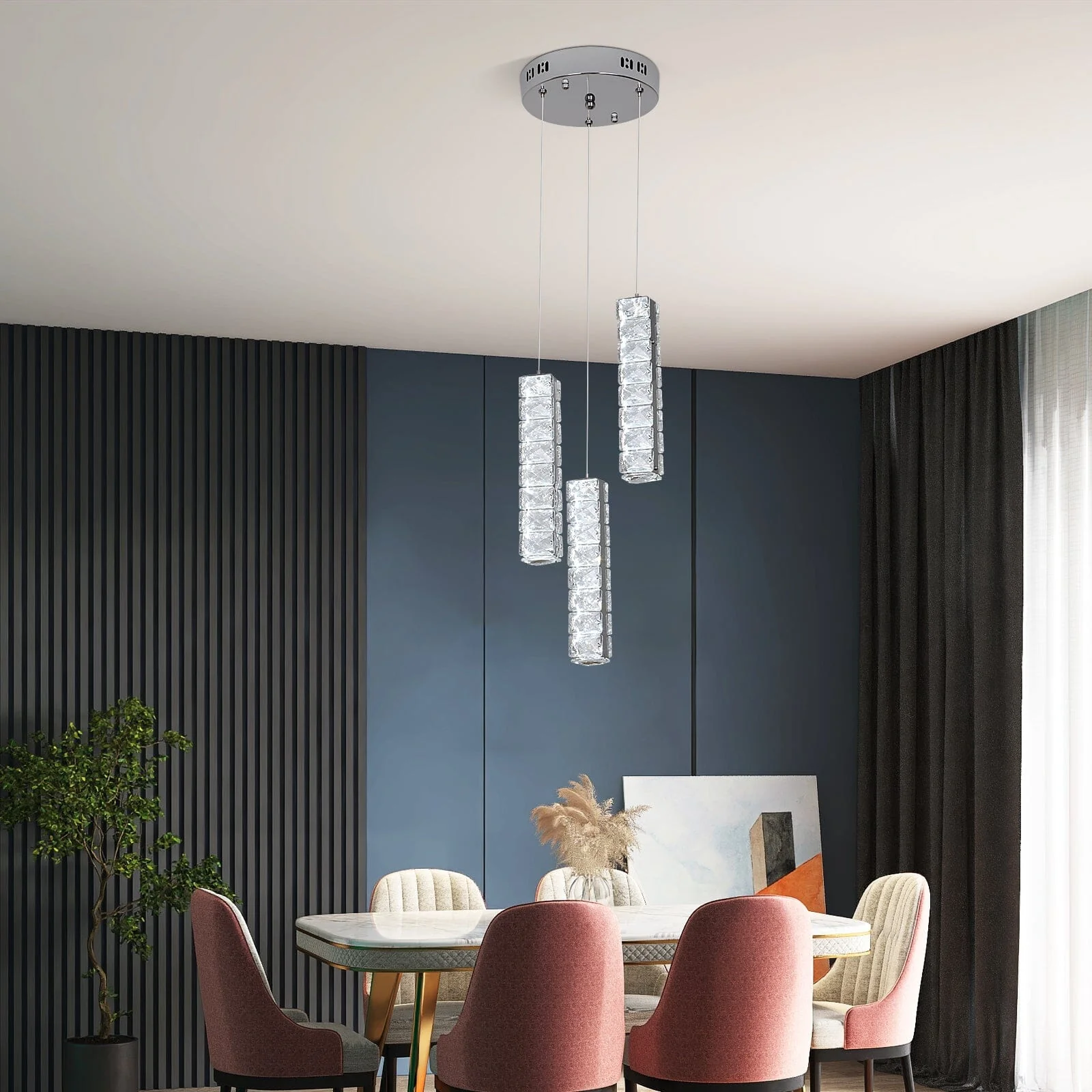 Vertical Crystal Luxury LED Chandelier - Image 14