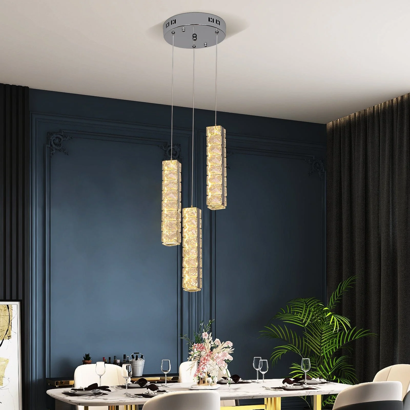 Vertical Crystal Luxury LED Chandelier - Image 17
