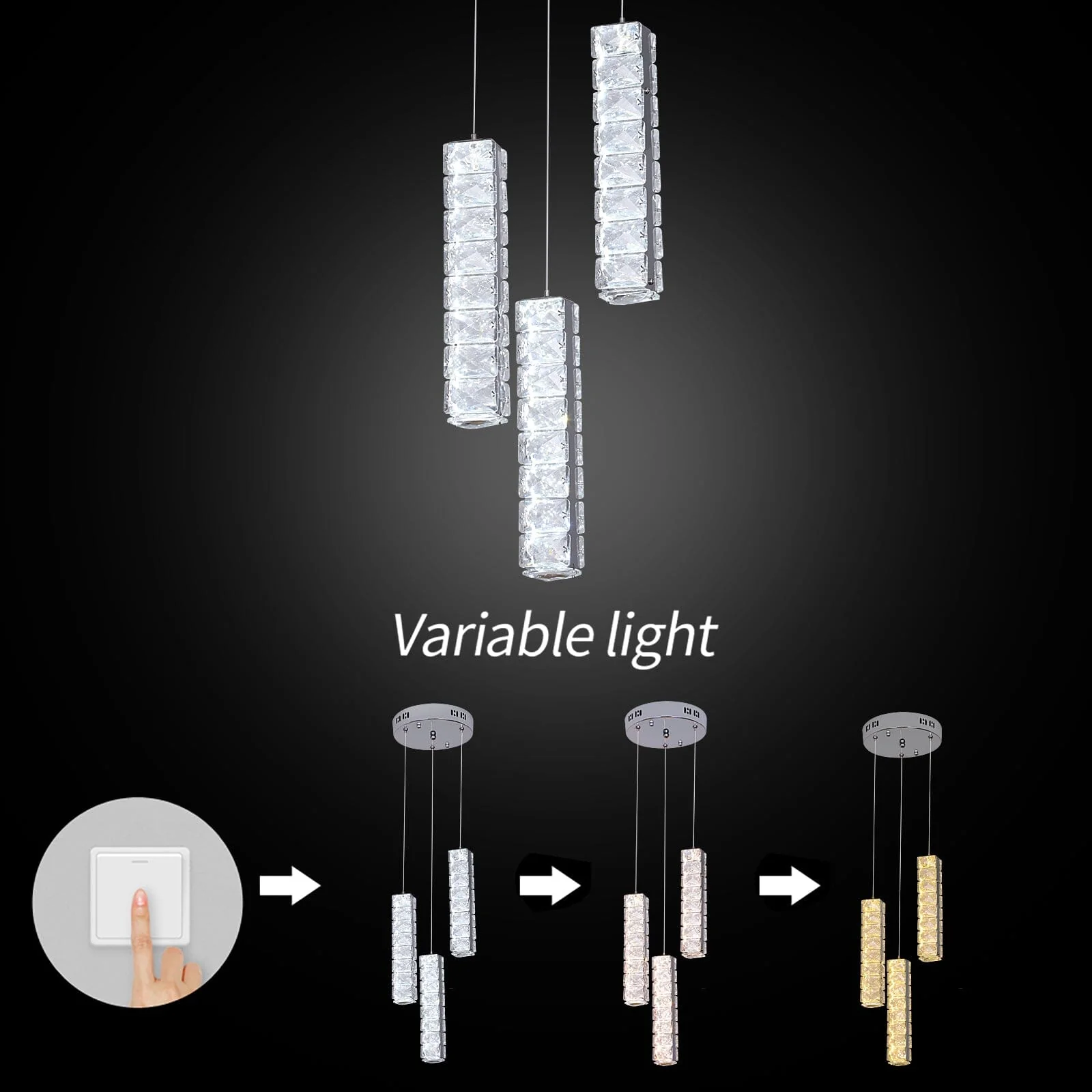 Vertical Crystal Luxury LED Chandelier - Image 27