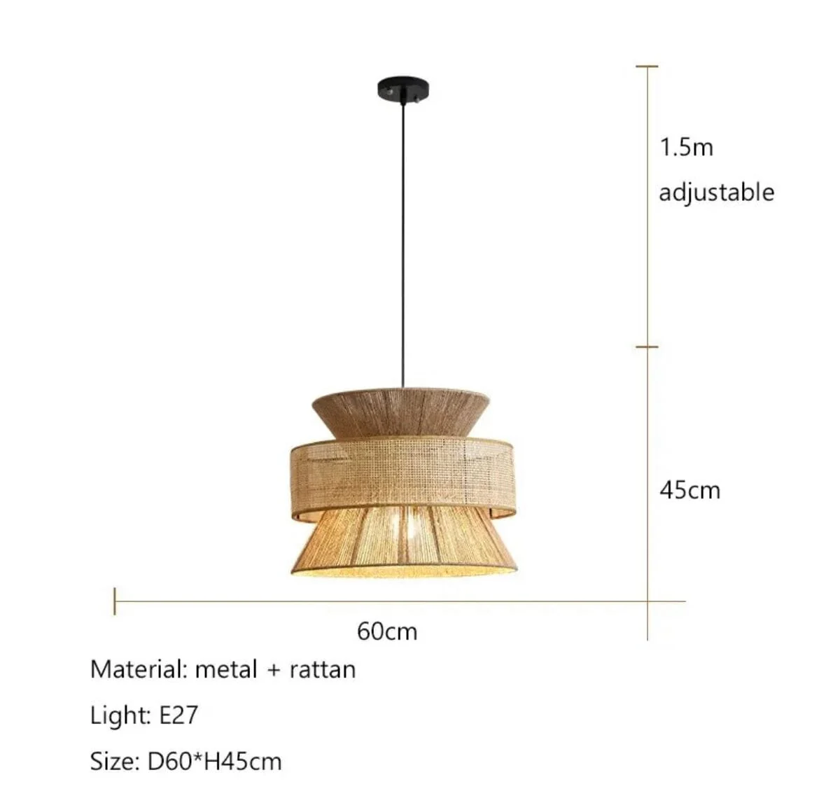NYRA Hemp Rope Chandelier - Image 15
