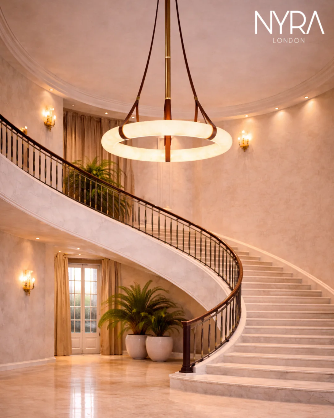 Wexford  Marble Ring Chandelier