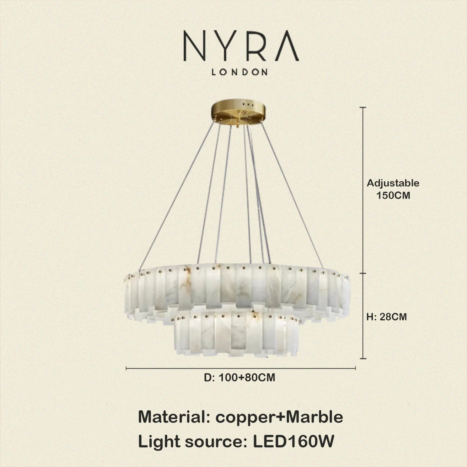 Zadie Marble Alabaster Chandeliers - Image 13