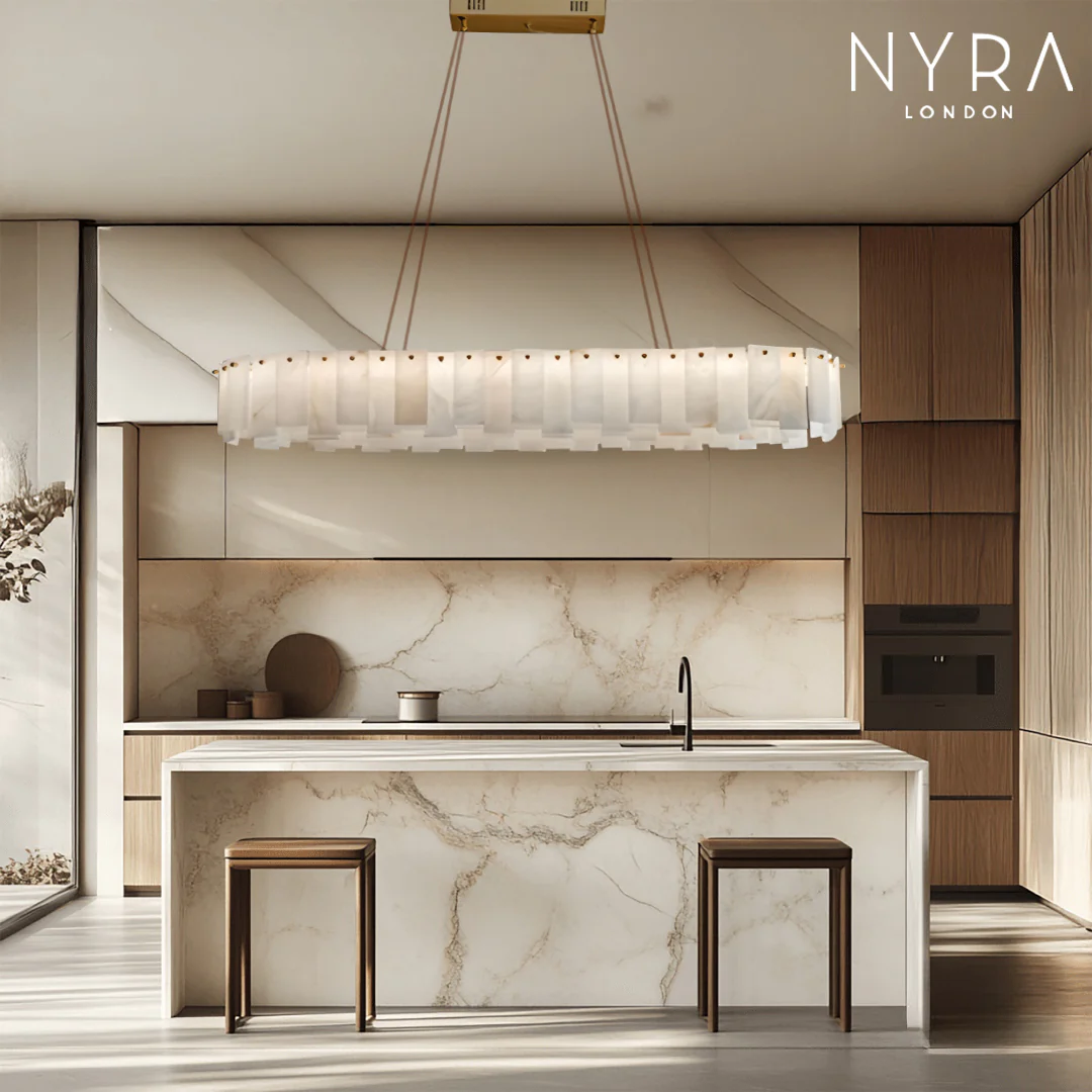 Zadie Marble Alabaster Chandeliers - Image 7