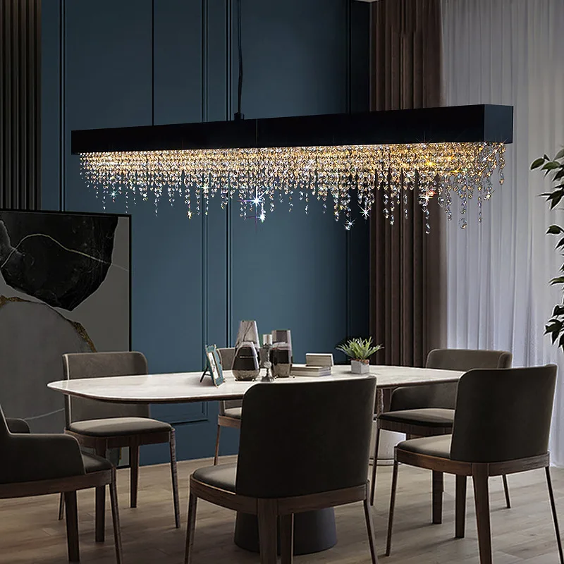 Zara Crystal Rectangle Chandelier - Image 3