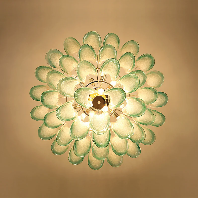 Zealite Green Crystal Leaf Chandelier - Image 11