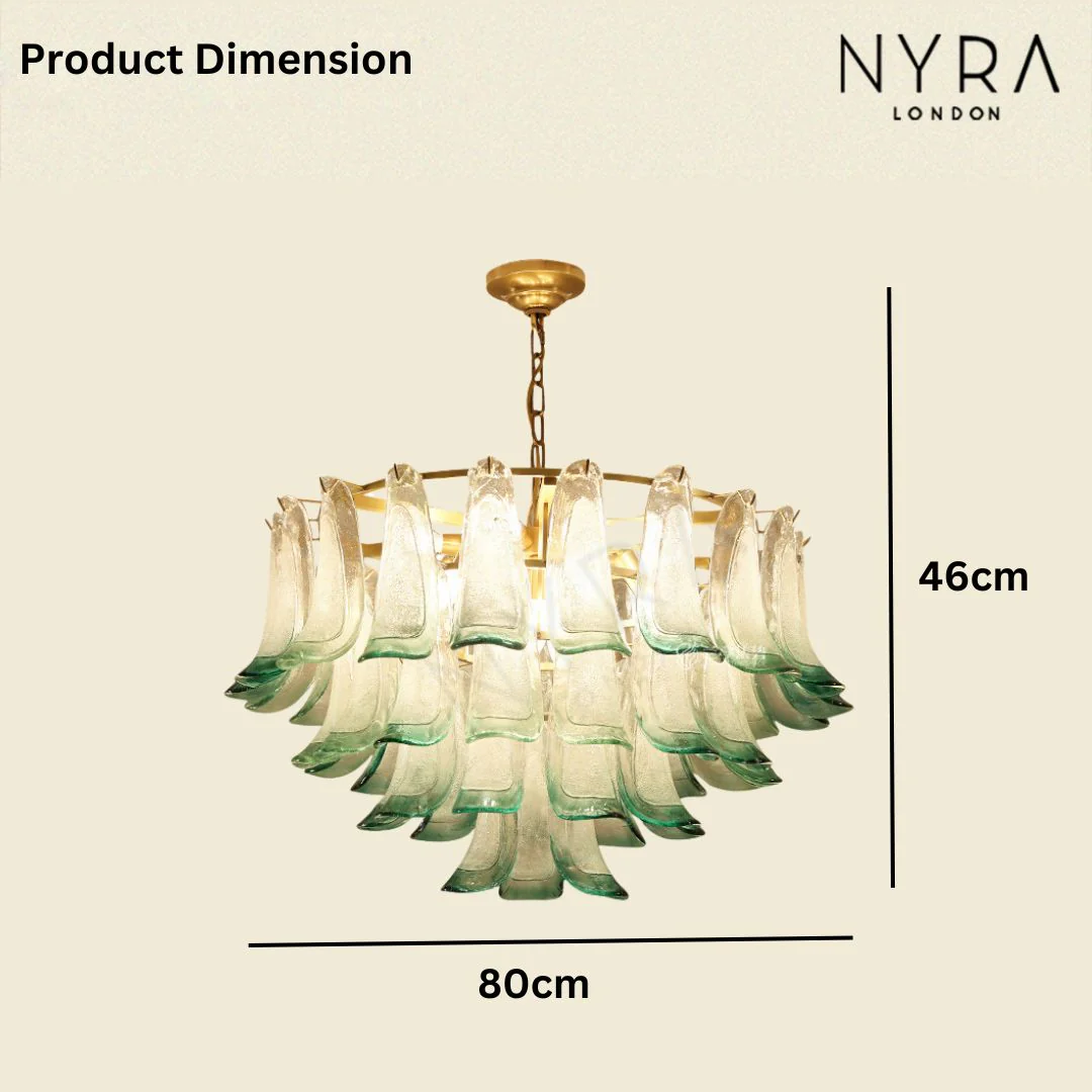 Zealite Green Crystal Leaf Chandelier - Image 12