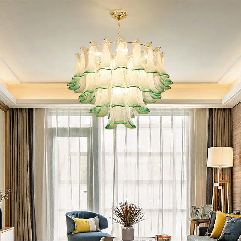 Zealite Green Crystal Leaf Chandelier - Image 5