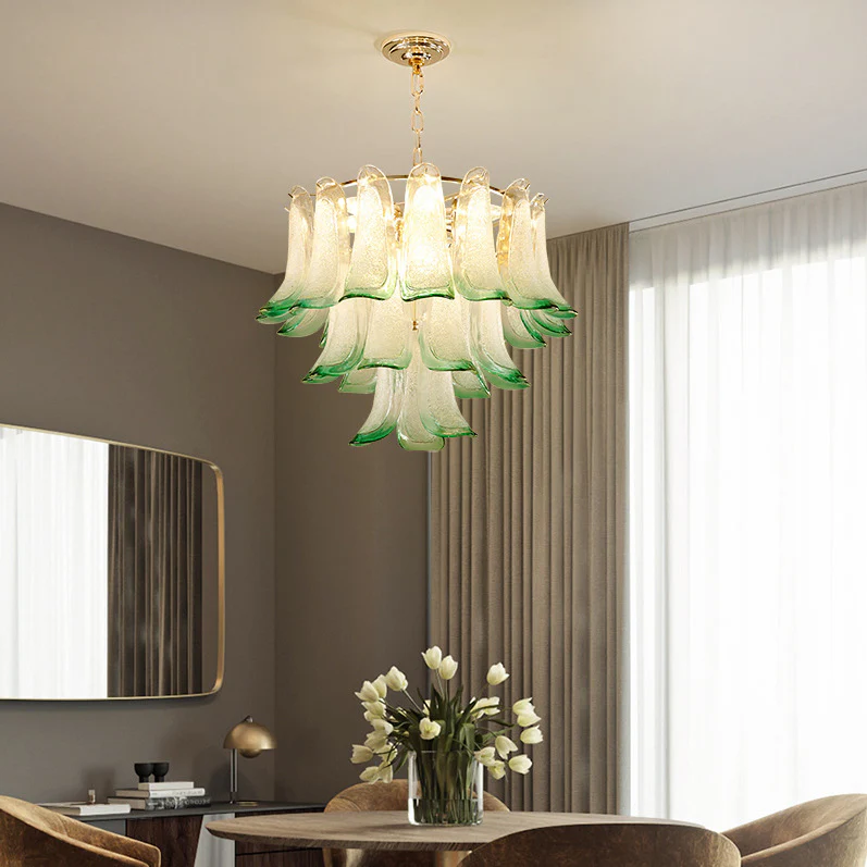 Zealite Green Crystal Leaf Chandelier - Image 7