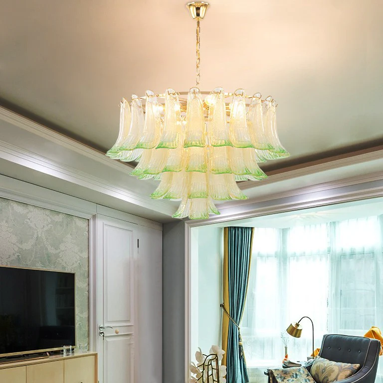 Zealite Green Crystal Leaf Chandelier - Image 9