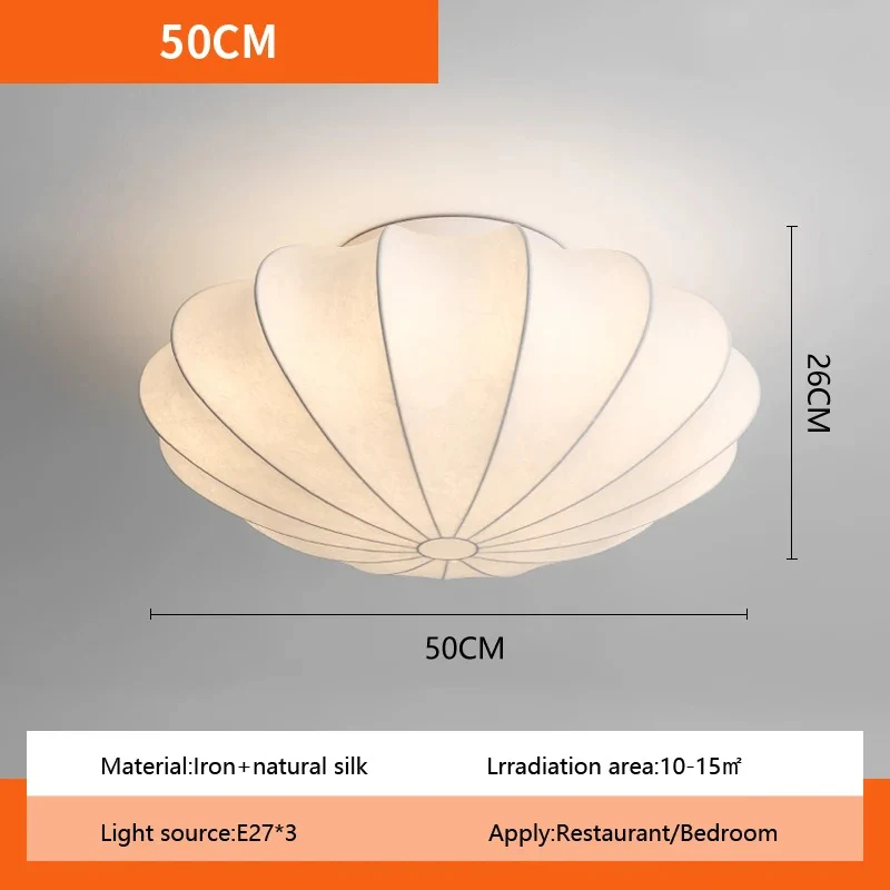 Zen Glow Silk Ceiling Light - Image 10