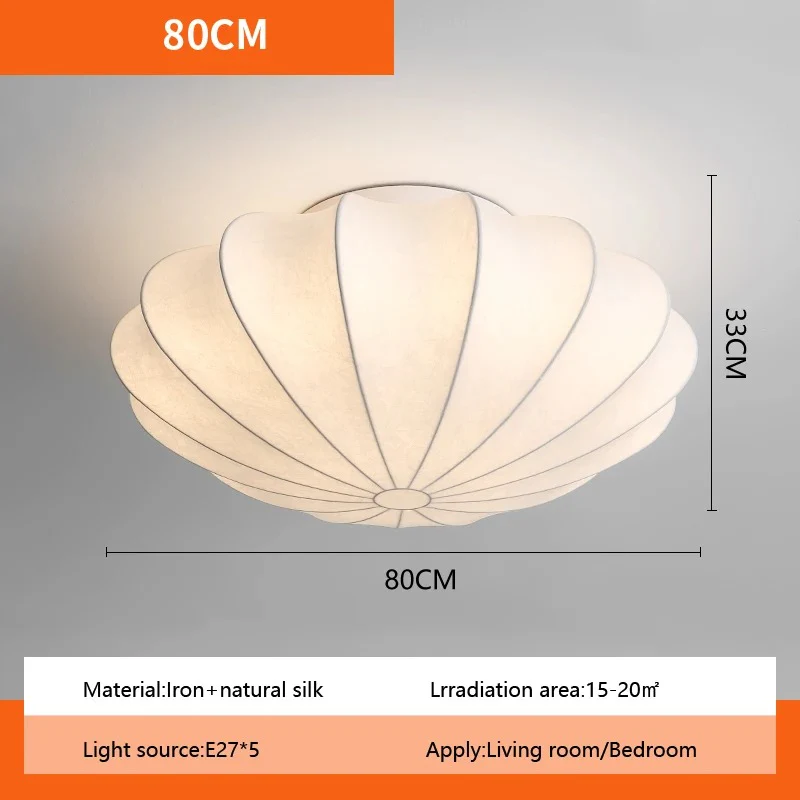 Zen Glow Silk Ceiling Light - Image 15